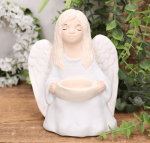 Aniołek gipsowy "Klara" 18cm błękitny