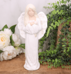 Aniołek gipsowy "Kamila" 32cm biały
