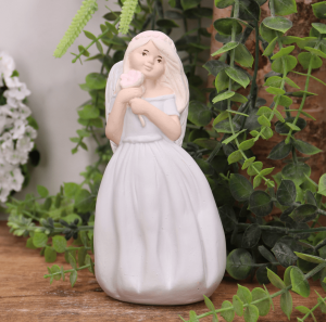 Aniołek gipsowy ''Nadia'' 16cm błękitny 