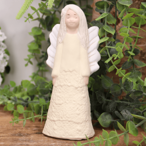 Aniołek gipsowy '' Michalina'' 16cm kremowy