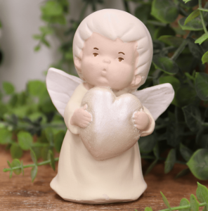 Aniołek gipsowy '' Rico'' 11cm kremowy