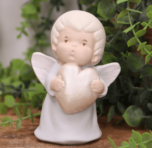 Aniołek gipsowy '' Rico'' 11cm błękitny