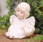 Aniołek gipsowy '' Krzyś'' 10cm biały