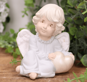 Aniołek gipsowy '' Krzyś'' 10cm błękitny