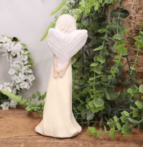 Aniołek gipsowy "Marcelina" 21cm kremowy