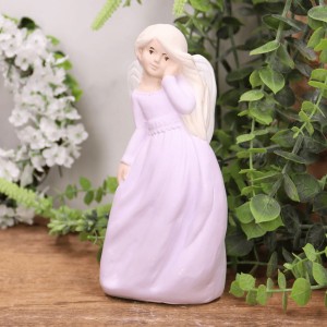Aniołek gipsowy ''NINA'' 16 cm fioletowy