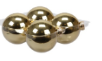 Bombki  "100" gold 4szt