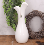 Wazon "Tulipan smukły duży" ceramiczny biały 32cm