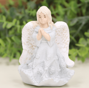 Aniołek figurka 10cm błękitny