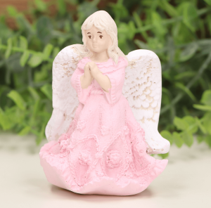 Aniołek figurka 10cm różowy