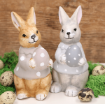 Zając kamizelka mały z jajkiem figurka 15cm   MIX