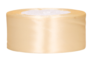 Wstążka atłasowa 3,8cm x 25Y kremowa 