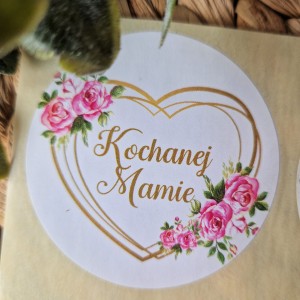 Naklejki "Kochanej Mamie" 4szt   