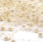 Girlanda perłowa krem 1,3m - 10szt. 