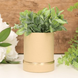 Pudełko beż mini flowerbox okrągły craft 1szt