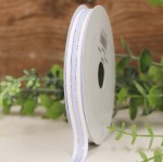 Wstążka tkana ze złotą nitką błękitna 1,2cm