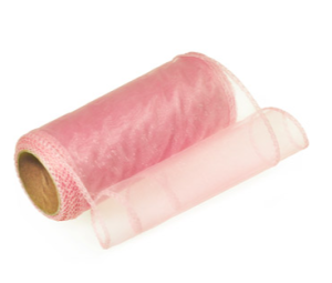 Organza 12 cm brudny róż 