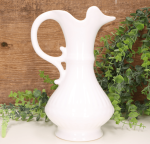 Wazon ceramiczny biały szkliwiony Magdalenka 25cm