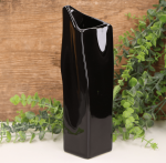Wazon "Krzywy" ceramiczny czarny 25cm 