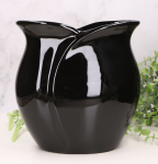 Wazon "Tulipan szeroki" ceramiczny czarny 22cm