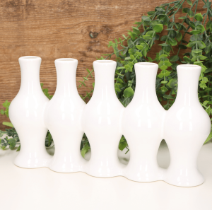 Wazon "Pięciorak"  krem szkliwiony 30 x 18 cm