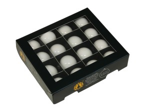 Bombki szklane zawieszka 30mm 16szt    white opal