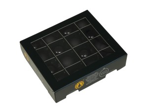 Bombki szklane zawieszka 30mm 16szt   black