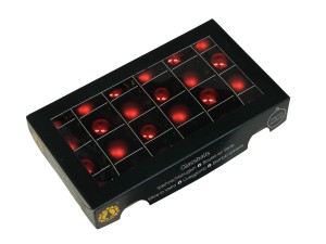 Bombki szklane zawieszka 25mm 24szt  red combi