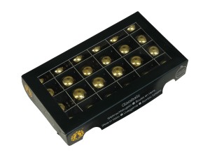Bombki szklane zawieszka 25mm 24szt  bright gold shiny     
