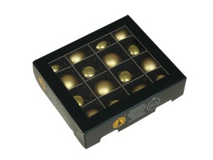 Bombki szklane zawieszka 30mm 16szt  bright gold combi   