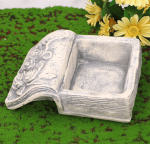 Figurka cmentarna książka Ikebana szara 21,5cm