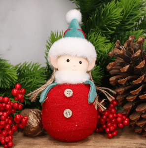 Zawieszka świąteczna elf czerwona dziewczynka
