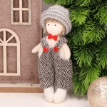 Aniołek chłopiec brązowy zawieszka świąteczna 15 cm