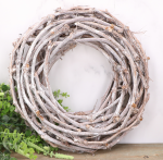 Wianek ringo z patyczków efekt starego drewna 35 cm