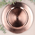 Talerz podtalerz dekoracyjny różowe złoto gładki 20 cm