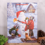 Torebka świąteczna papierowa 32x26 cm