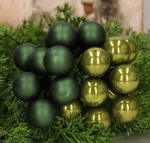 Bombki szklane drut 20mm 144szt pine green
