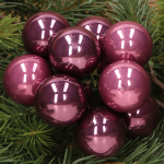 Bombki szklane drut 30mm 72szt orchid