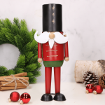 Mikołaj metalowy czerwono-zielony 11x8x28cm