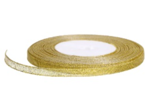 Wstążka złota brokat 3,8cm , 25Y