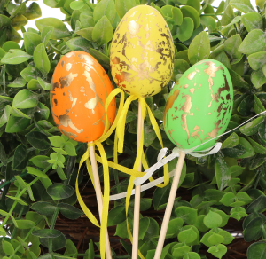 Jajka na piku mix 6szt. 6cm   