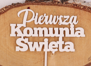 Piki "Pierwsza Komunia Święta" białe 4szt 