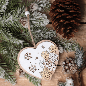 Zawieszka drewniana serce 16cm