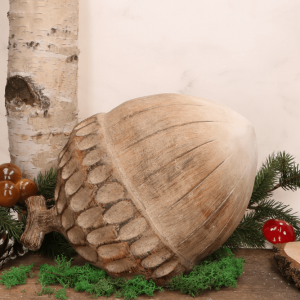 Żołądź ceramiczny ("czapeczka" u dołu), beż-brąz 27,5*21,5*21,5 cm