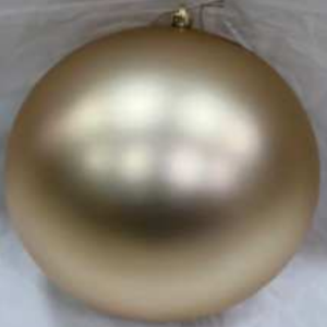 Bombka plastikowa, krem matowy, 25 cm