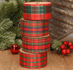 Wstążka szkocka kratka 3,8 cm - mix wzorów 25Y