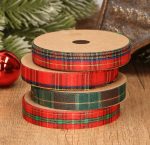 Tasiemka wstążka szkocka kratka 1,2cm, 25Y
