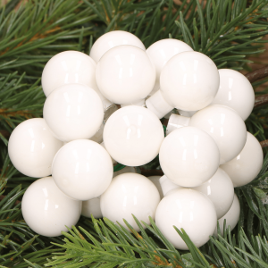 Bombki szklane drut  20mm 144szt white opal