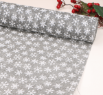 Juta świąteczna szara śnieżynki 48cm 4,5m