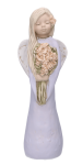 Anioł gipsowy fiolet na komunię ślub 32cm